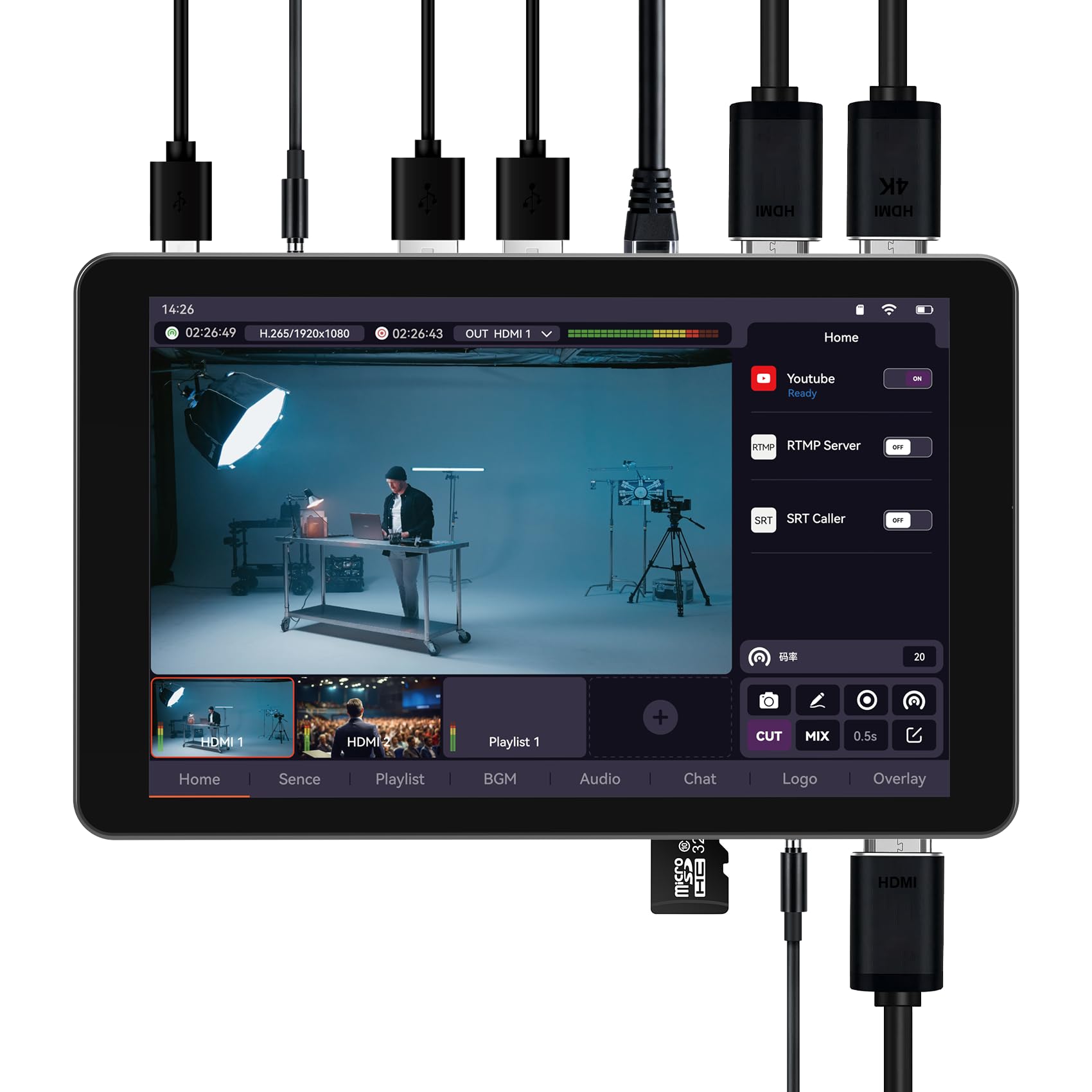Amazon.com: SPROLINK NeoLIVE MD8 Portable Live Streaming Switcher